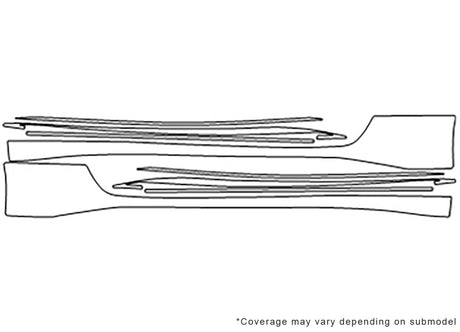 370z 3M Clear Bra Door Cup Precut PPF Diagram