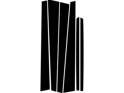 nissan altima 1993-1997 Matte Black Pillar Trim Diagram