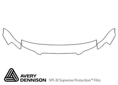 altima Avery Dennison Clear Bra Hood Precut PPF Diagram