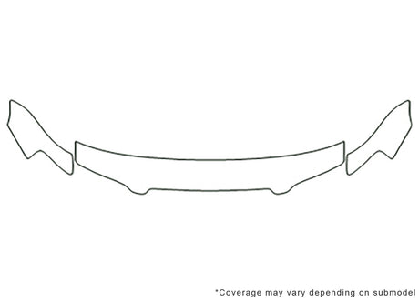 altima 3M Clear Bra Hood Precut PPF Diagram