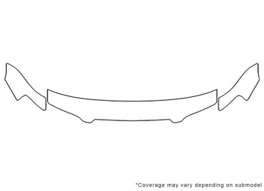 altima 3M Clear Bra Hood Precut PPF Diagram