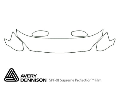 altima Avery Dennison Clear Bra Hood Precut PPF Diagram