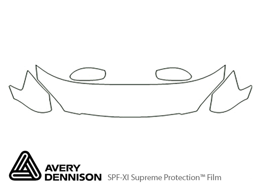 altima Avery Dennison Clear Bra Hood Precut PPF Diagram