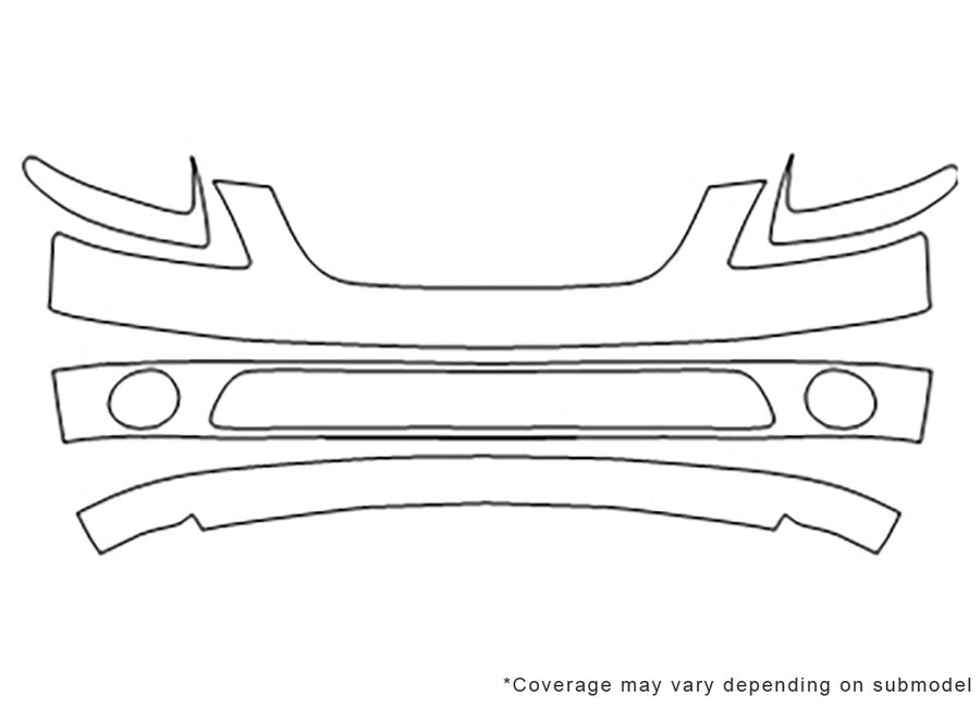 altima Avery Dennison Clear Bra Bumper Precut PPF Diagram