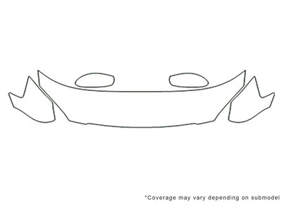 altima 3M Clear Bra Hood Precut PPF Diagram