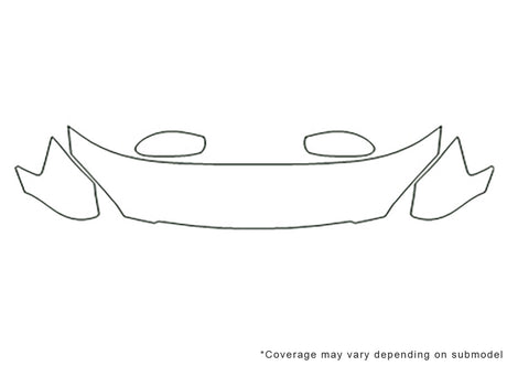 altima 3M Clear Bra Hood Precut PPF Diagram