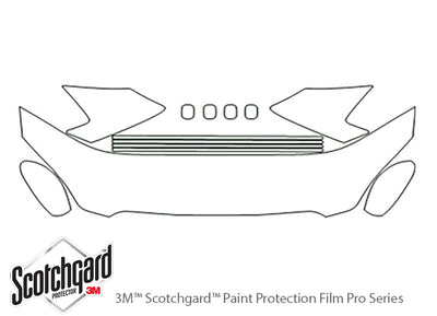 altima 3M Clear Bra Hood Precut PPF Diagram