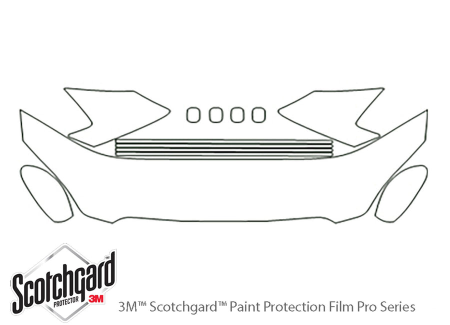 altima 3M Clear Bra Hood Precut PPF Diagram