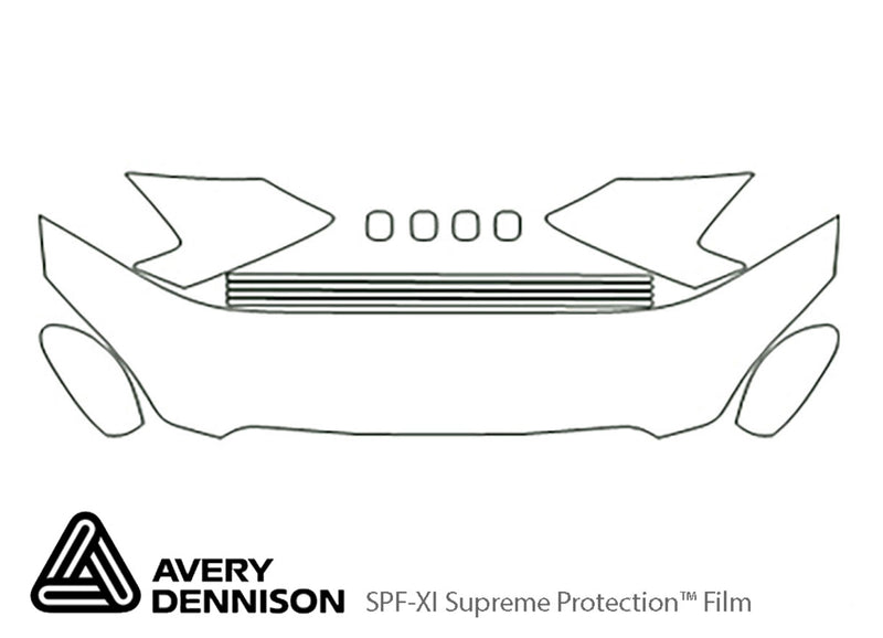 altima Avery Dennison Clear Bra Hood Precut PPF Diagram
