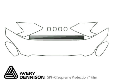 altima Avery Dennison Clear Bra Hood Precut PPF Diagram