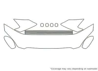 altima Avery Dennison Clear Bra Hood Precut PPF Diagram