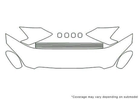 altima Avery Dennison Clear Bra Hood Precut PPF Diagram