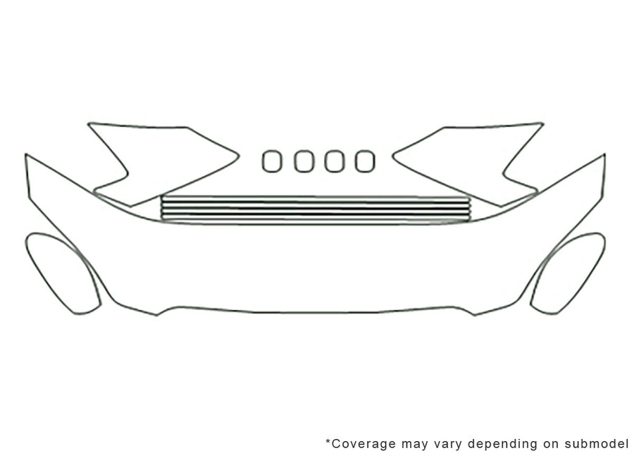 altima Avery Dennison Clear Bra Hood Precut PPF Diagram