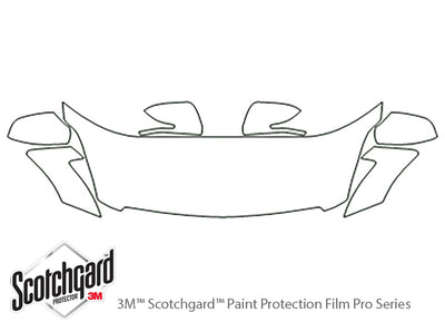 altima 3M Clear Bra Hood Precut PPF Diagram