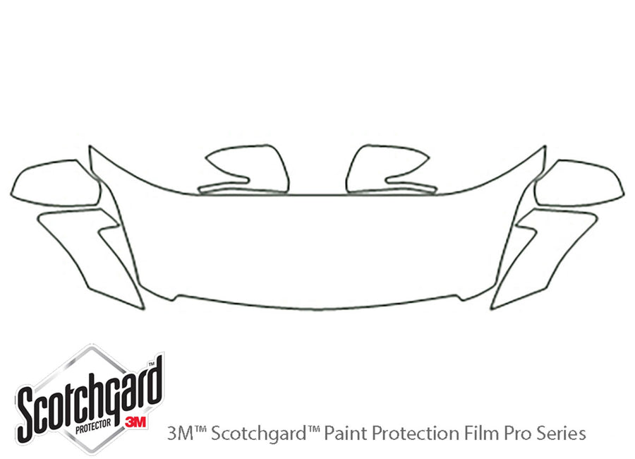 altima 3M Clear Bra Hood Precut PPF Diagram