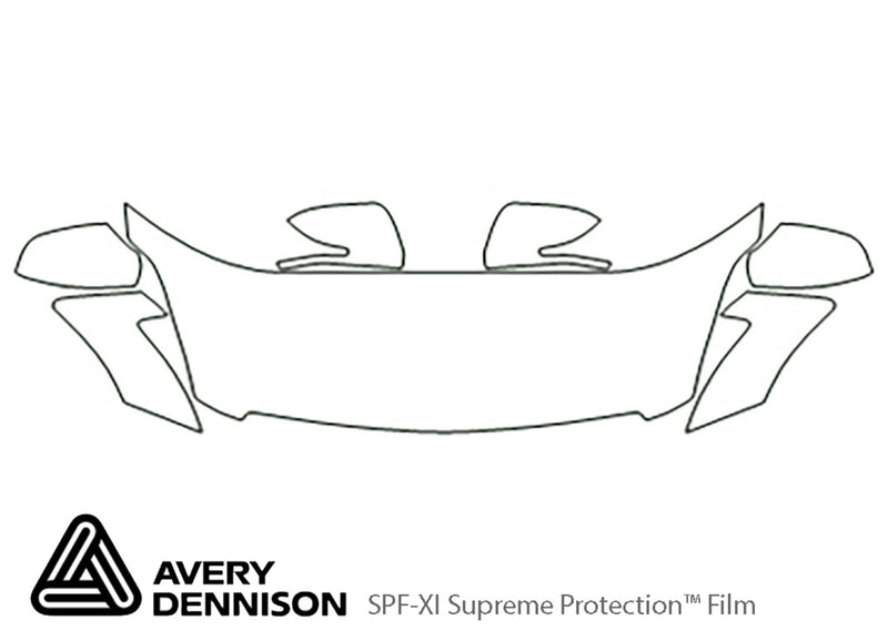 altima Avery Dennison Clear Bra Hood Precut PPF Diagram