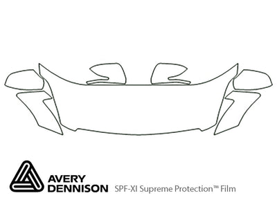 altima Avery Dennison Clear Bra Hood Precut PPF Diagram