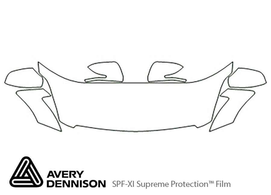 altima Avery Dennison Clear Bra Hood Precut PPF Diagram