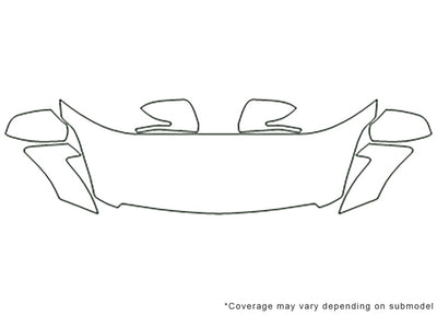 altima 3M Clear Bra Hood Precut PPF Diagram