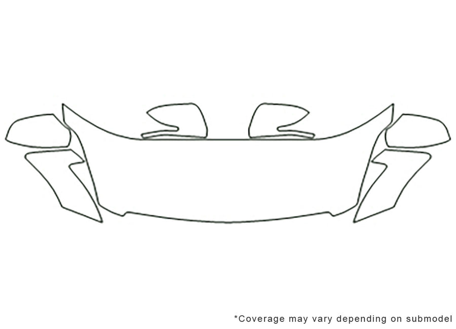 altima 3M Clear Bra Hood Precut PPF Diagram