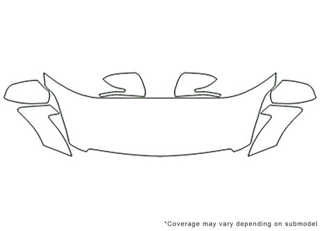 altima Avery Dennison Clear Bra Hood Precut PPF Diagram