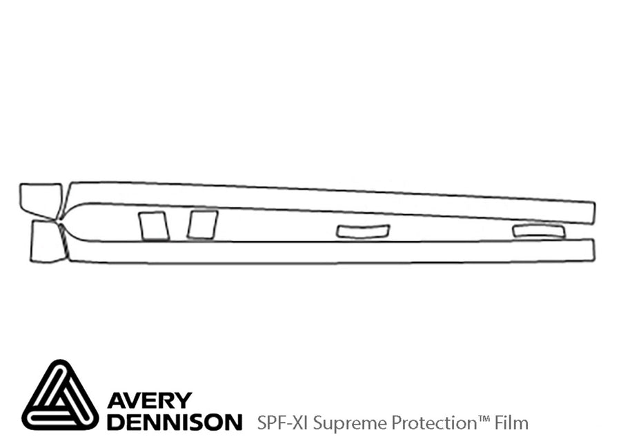 altima Avery Dennison Clear Bra Door Cup Precut PPF Diagram