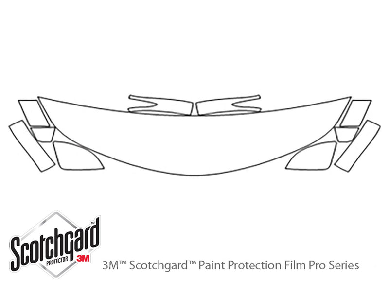 altima 3M Clear Bra Hood Precut PPF Diagram
