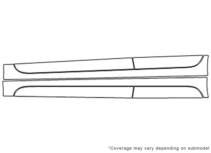 altima Avery Dennison Clear Bra Door Splash Precut PPF Diagram