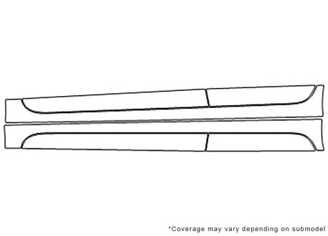 altima Avery Dennison Clear Bra Door Cup Precut PPF Diagram