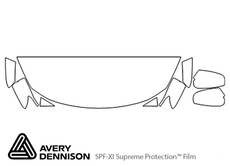 altima Avery Dennison Clear Bra Hood Precut PPF Diagram