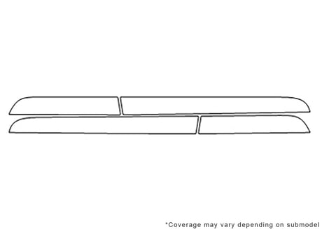 altima 3M Clear Bra Door Cup Precut PPF Diagram