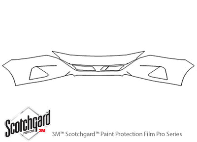 altima 3M Clear Bra Bumper Precut PPF Diagram