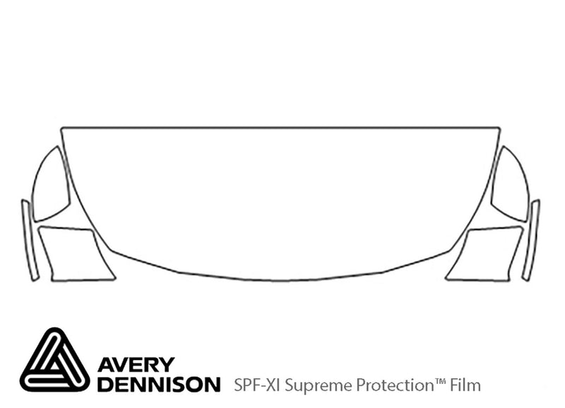 altima Avery Dennison Clear Bra Hood Precut PPF Diagram