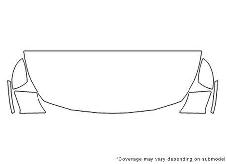 altima 3M Clear Bra Hood Precut PPF Diagram