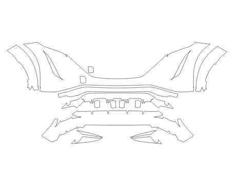 ariya 3M Clear Bra Bumper Precut PPF Diagram