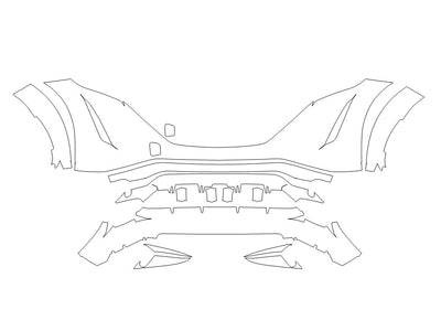 ariya Avery Dennison Clear Bra Bumper Precut PPF Diagram