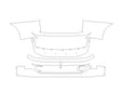 ariya Avery Dennison Clear Bra Door Cup Precut PPF Diagram