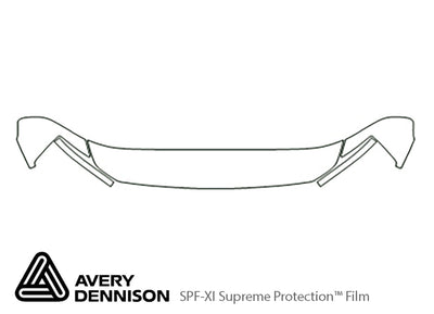 armada Avery Dennison Clear Bra Hood Precut PPF Diagram