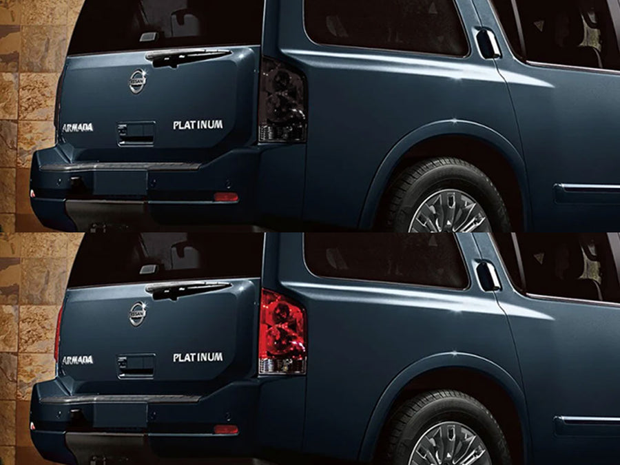 armada Before and After Smoked Taillights