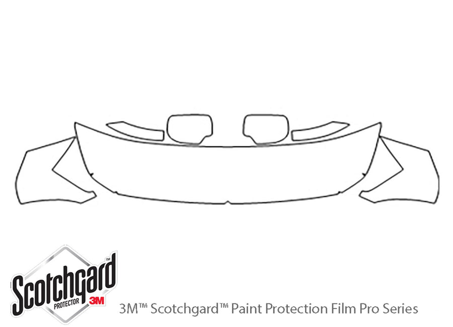 armada 3M Clear Bra Hood Precut PPF Diagram