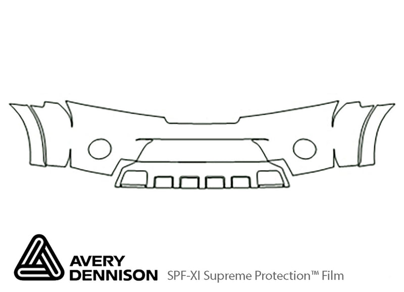 armada Avery Dennison Clear Bra Bumper Precut PPF Diagram