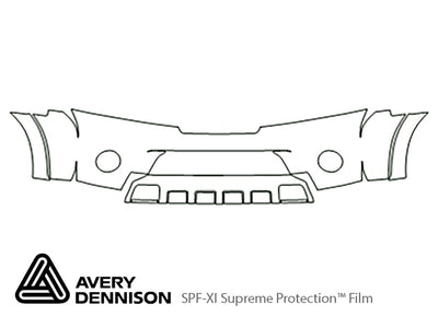 armada Avery Dennison Clear Bra Bumper Precut PPF Diagram