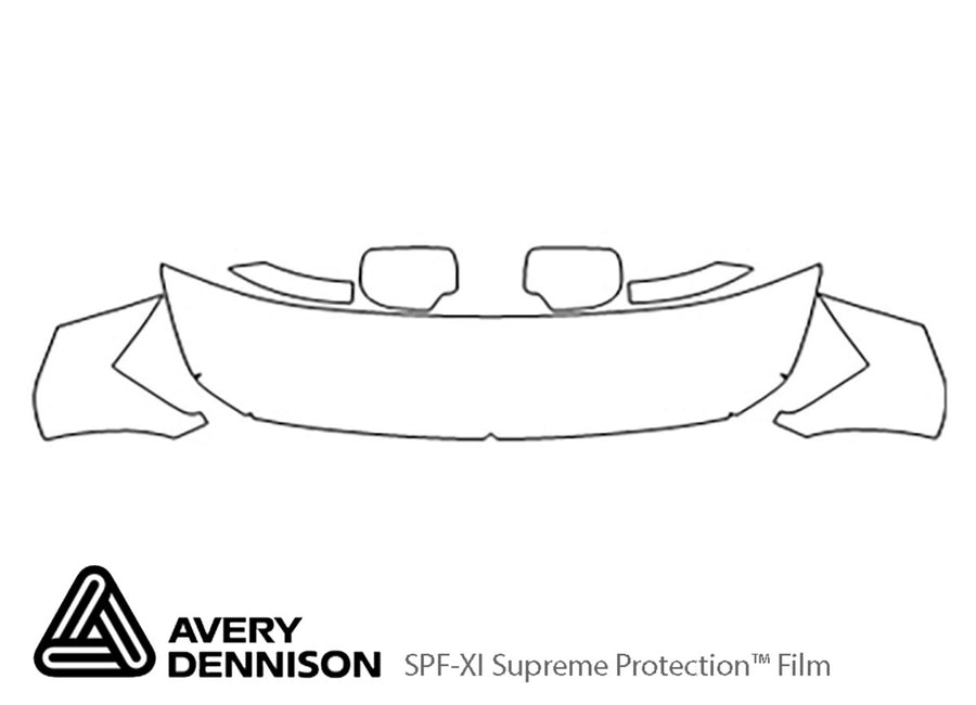 armada Avery Dennison Clear Bra Hood Precut PPF Diagram