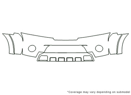 armada 3M Clear Bra Bumper Precut PPF Diagram
