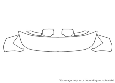 armada Avery Dennison Clear Bra Hood Precut PPF Diagram