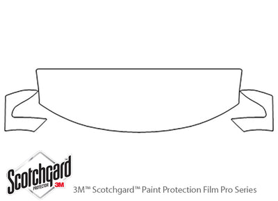 armada 3M Clear Bra Hood Precut PPF Diagram