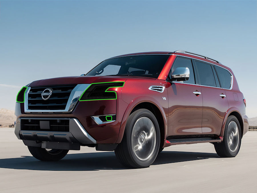 nissan armada 2021-2024 Headlight Tint Location
