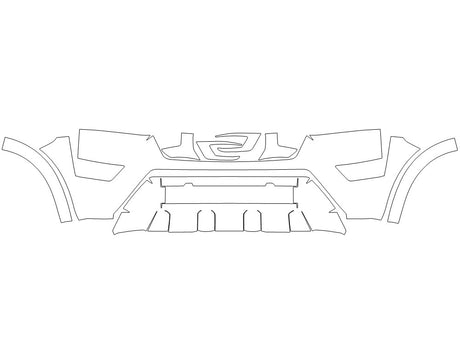 armada 3M Clear Bra Bumper Precut PPF Diagram