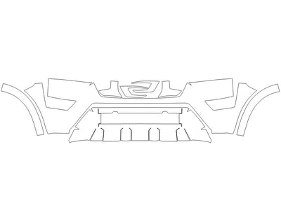 armada Avery Dennison Clear Bra Bumper Precut PPF Diagram