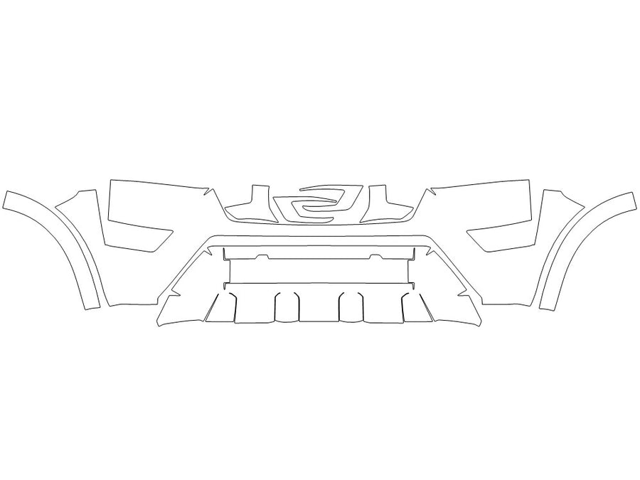 armada Avery Dennison Clear Bra Bumper Precut PPF Diagram